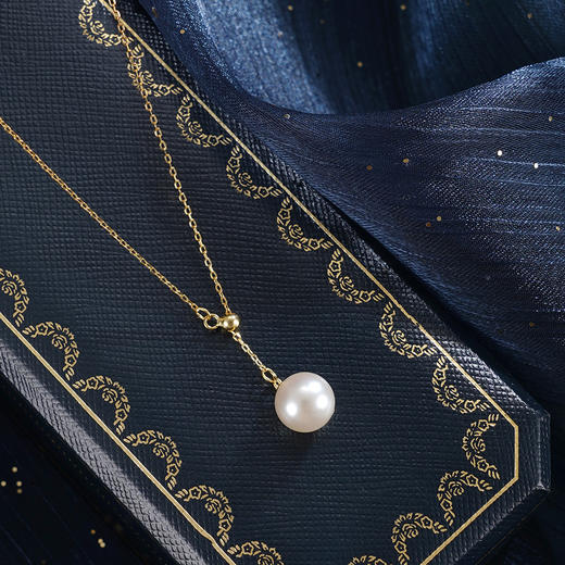 子佩集【时光简度】银S925珍珠惜王妃套链【PC4320】8.8mm珠镀金吊球2601 商品图0