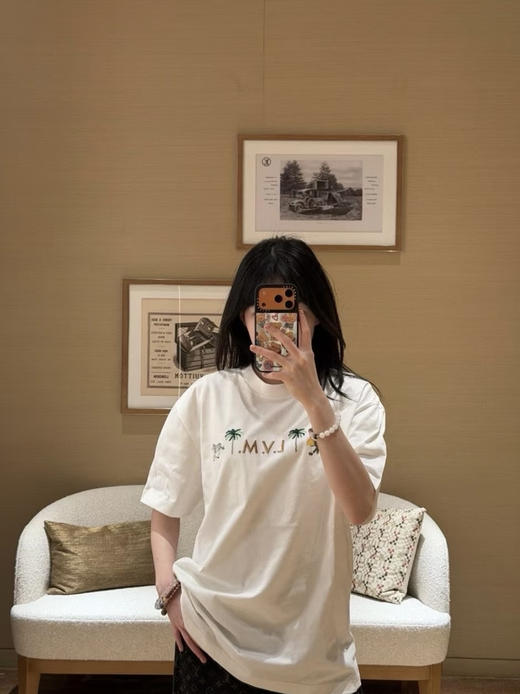 驴家 25ss椰树斑马绣花短袖T恤 男女同款（DY） 商品图11