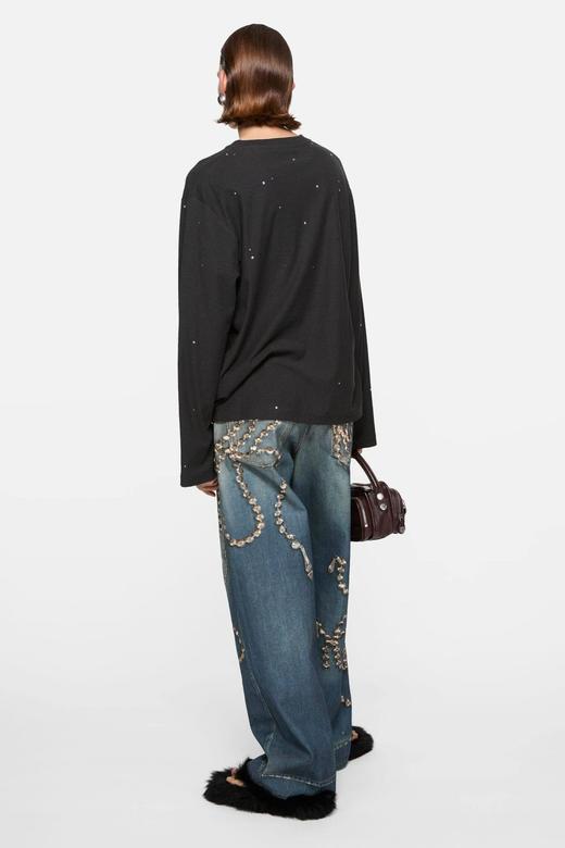 𝐀𝐜𝐧𝐞镜面烫钻长tee 𝟏𝟗𝟗𝟔闪银限定系列 商品图6