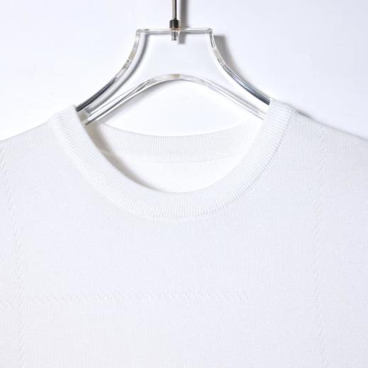 SDSA男装2026新款高贵轻奢老钱风肌理感纯色圆领短袖T恤百搭上衣 商品图1