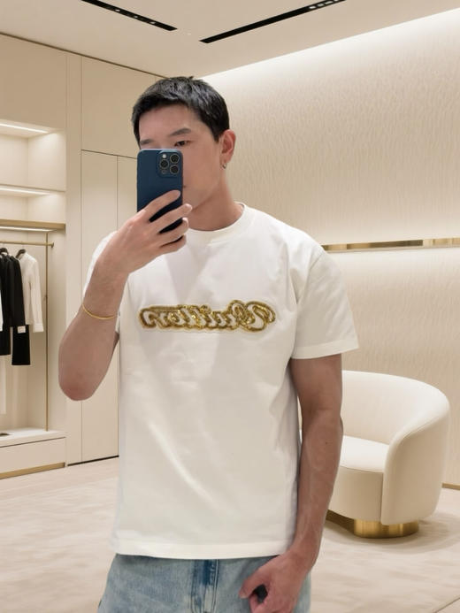 驴家 25ss亮片字母标识刺绣短袖T恤男女同款（DY） 商品图7