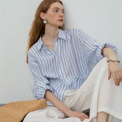 「又美又仙会呼吸」AVANN棉麻衬衫长袖短袖衬衫 商品图3