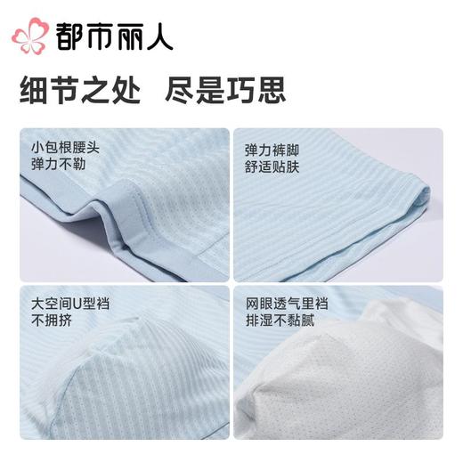 都市丽人内裤男士内裤冰丝内裤锦纶平角内裤小包根内裤FKCC08 商品图3