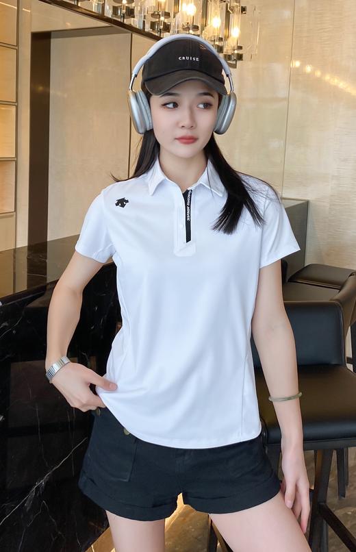 点此购买 迪桑特夏季女士TOUGH透气运动休闲翻领短袖POLO衫 qk 343149 商品图4