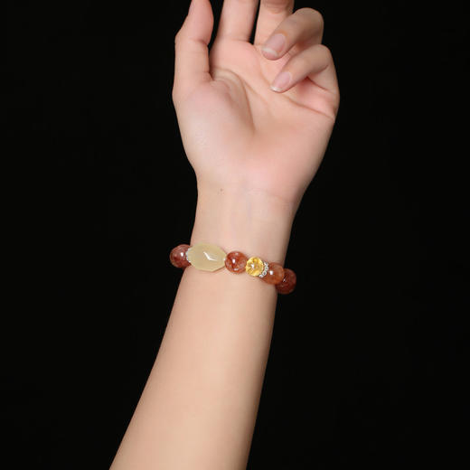 【祈愿吉品】红胶花柠檬切面手链 商品图2