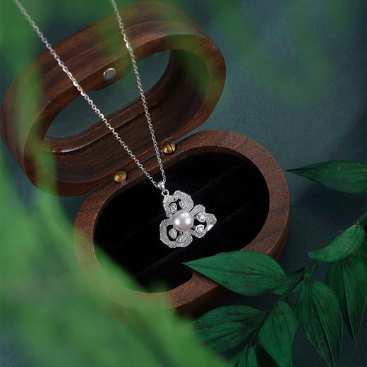 子佩集【花妍寄情】银S925珍珠惜王妃套链【XXDZ050】6mm珠三瓣花2601 商品图1