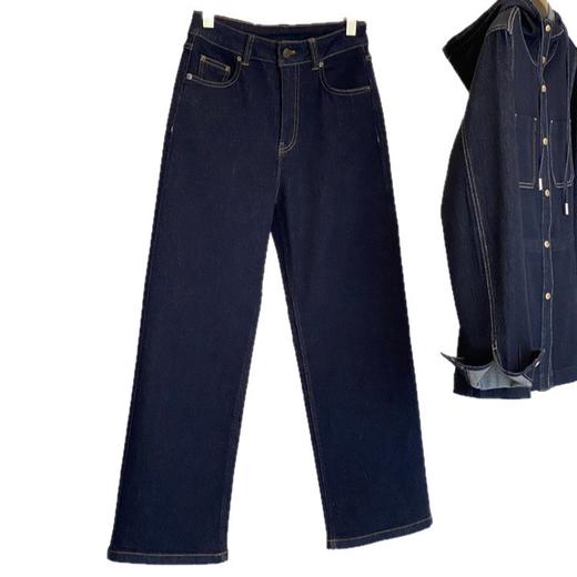 纯元！！柜上2996+，2026新款口袋刺绣土壤牛仔窄版显瘦直筒裤！ 商品图4