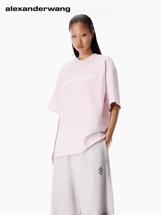 复古美式大tee，胸口徽标印花。情侣款宽松氛围感圆领t恤E032488 商品图8