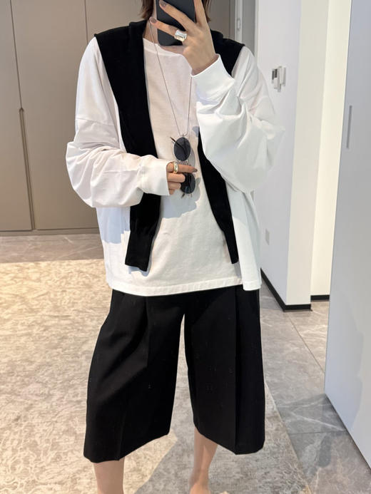 【高品质私服】【八分休闲裤】高垂坠感面料，中高腰设计，轻松打造九头身既视感G1655-CC【无标出货 介意慎拍】 商品图2