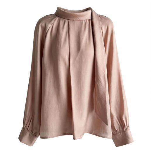 【法式】高级感 温柔立领飘带长袖衬衫 商品图4