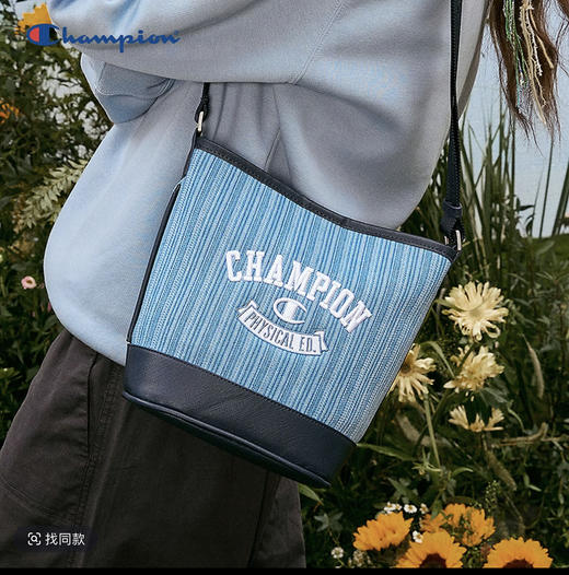Champion冠军 2026春季新款单肩包校队水桶包男女情侣休闲斜挎包 U5AACPU58 商品图4