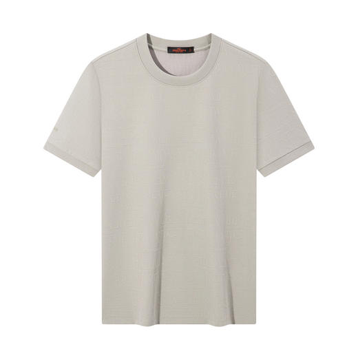 【提花T恤】柒牌短袖T恤男装2026夏季新款圆领字母商务柔软上衣 130T72130 商品图4