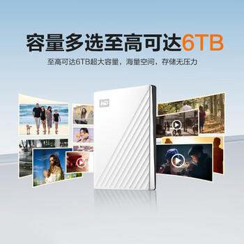 西部数据（WD）移动硬盘1TB USB3.0 My Passport随行版2.5英寸 白 机械硬盘 笔记本电脑外接 大容量加密 家庭存储 商品图3