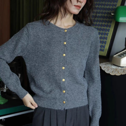 富比羊 春款纯色小开衫 简约高级 软糯舒适 百搭不挑人 6色可选 商品图2