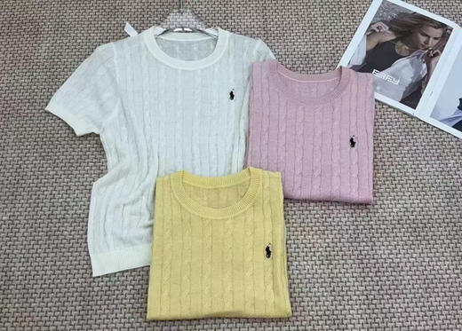 DYJ20261036，小马标绞花短袖衫 商品图7