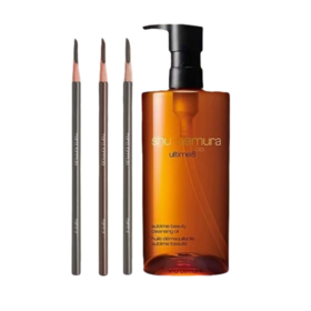 【买一送一】植村秀琥珀臻萃洁颜油黄金卸妆油450ml 深层清洁保湿 送植村秀眉笔#2号#5号