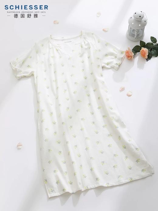 【棉纱竹纤维】SCHIESSER德国舒雅女夏季新款透气吸汗短袖连衣裙棉竹纤维双层纱布  50%棉 50%竹纤维 尺码S-XL  31/26509D 商品图4
