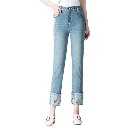 「自」全新升级【铂金会员192/天猫259/差价67】(20517)洛诗琳气质中国风窄版牛仔裤女2026高腰复古盘扣直筒九分裤 商品图4