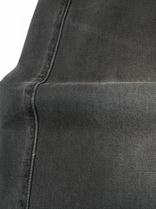 黑灰做旧牛仔半身裙女 高腰直筒中裙 复古显瘦遮胯 A 字裙 商品图4