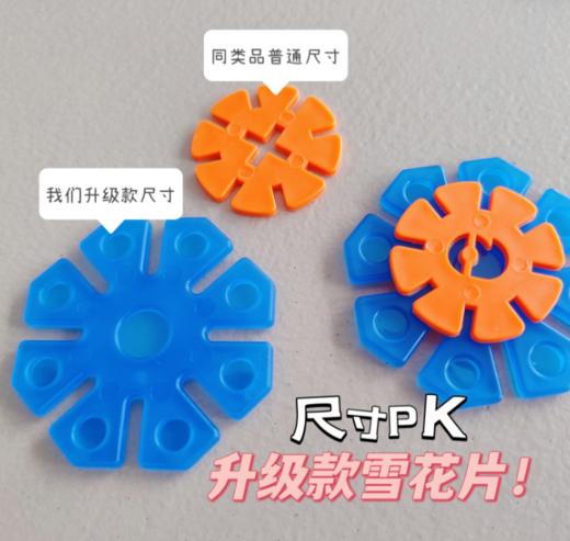 特价🉐29.9元100片❗️超大号雪花片❄️ 跟巴掌一样大的雪花片 加厚雪花片 儿童男女宝宝益智拼插玩具 早教抓握精细动作练习 商品图5