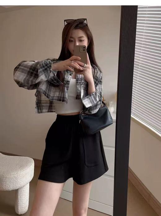 敲高性价比！藏肉神器 夏季薄款奶皮阔腿短裤！ 商品图5