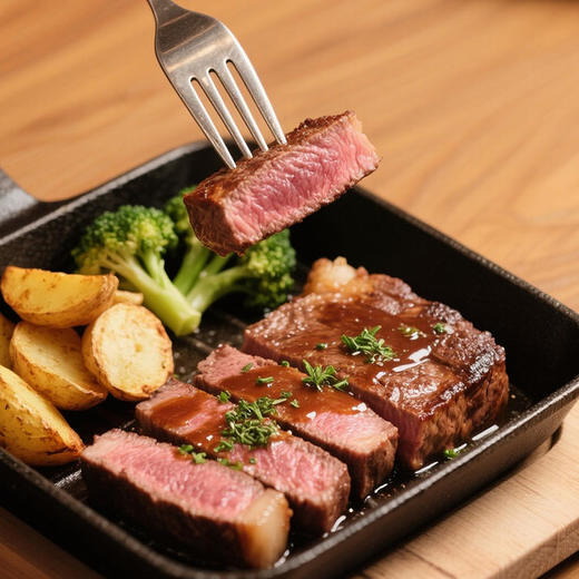 【肴老板轻腌西冷牛排】原肉整切满口爆汁肉香四溢肥瘦均匀 商品图2