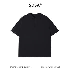 SDSA男装2026新款高贵轻奢老钱风透气亲肤polo领短袖T恤百搭上衣
