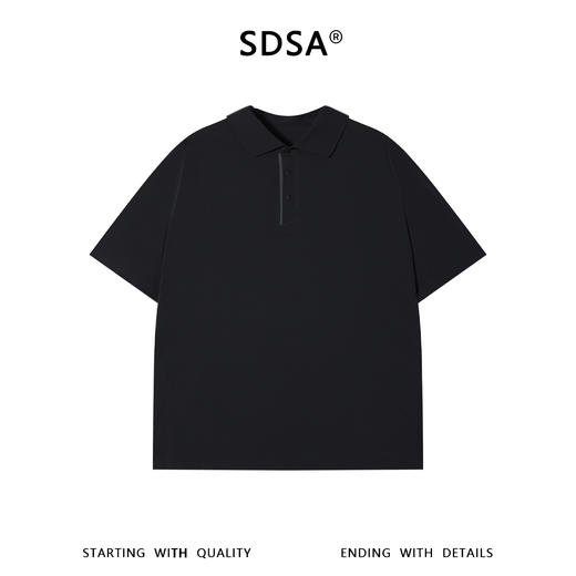 SDSA男装2026新款高贵轻奢老钱风透气亲肤polo领短袖T恤百搭上衣 商品图0