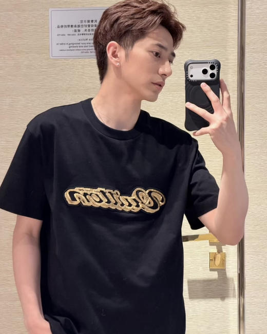 驴家 25ss亮片字母标识刺绣短袖T恤男女同款（DY） 商品图2