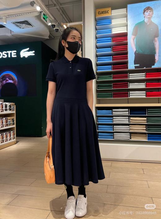 法国e鱼女装夏季新款法式优雅POLO短袖连衣裙女| 商品图2