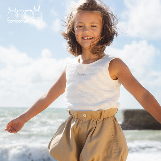 编织棉质无袖上衣 商品图0