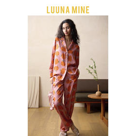 月亮宝藏LUUNAMINE 进口兰精天丝缎原创印花设计师长袖家居服套装