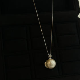 香槟 海水南洋金珠巴洛克吊坠 约14mm