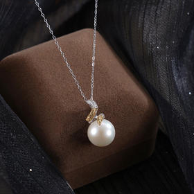 子佩集【守护灵蛇】银S925珍珠惜王妃套链【MLTL010】11mm珠镀金蛇绕2601