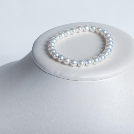 强光白色淡水珍珠手链 商品图6