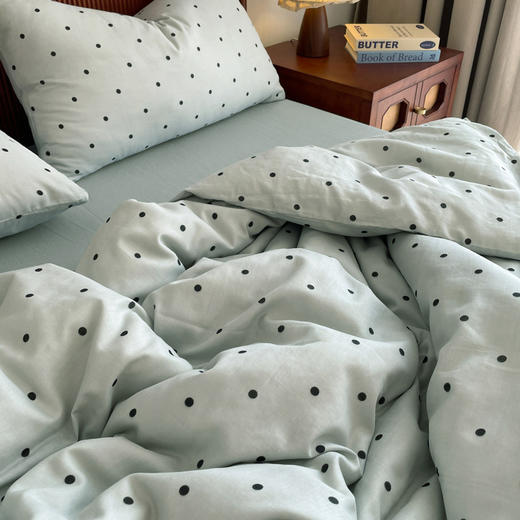 全棉双层纱~A类母婴级全棉纱布四件套 亲肤柔软西汉透气 越洗越软 月子被套床单床笠款印花三件套 商品图0