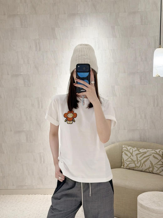 驴家 25ss牙刷绣图案短袖T恤 男女同款（DY） 商品图0