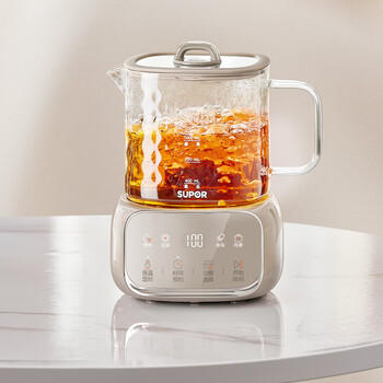 苏泊尔（SUPOR）全玻璃养生壶煮茶壶1L迷你养生杯煮茶器花茶壶 恒温壶母婴级 保温烧水壶316L带滤网0胶水SW-10Y08Q /家用电器 /厨房小电 /养生壶 商品图6