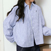 【萌宠系列】诗凡黎刺绣条纹衬衫25夏新款韩系休闲上衣3G4620631 商品缩略图3