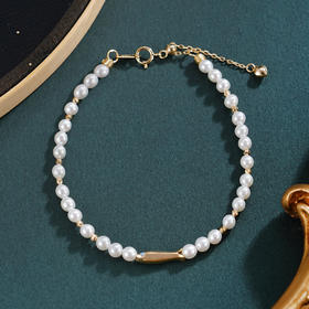 子佩集【与你有缘】银S925珍珠惜王妃手链【MLSL005】3mm珠镀金鱼2601
