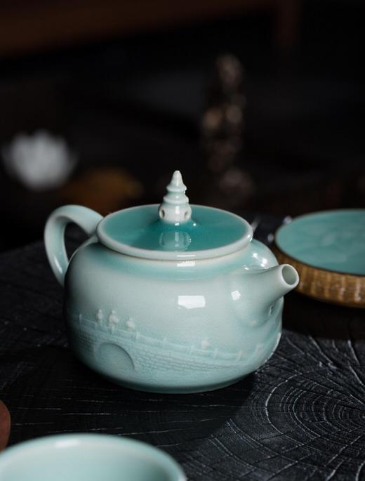 天青色等烟雨龙泉青瓷茶具礼盒4头套组 商品图3