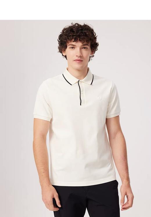 点此购买 哈吉斯夏季男士领边撞色短袖POLO衫 md 343235 商品图9