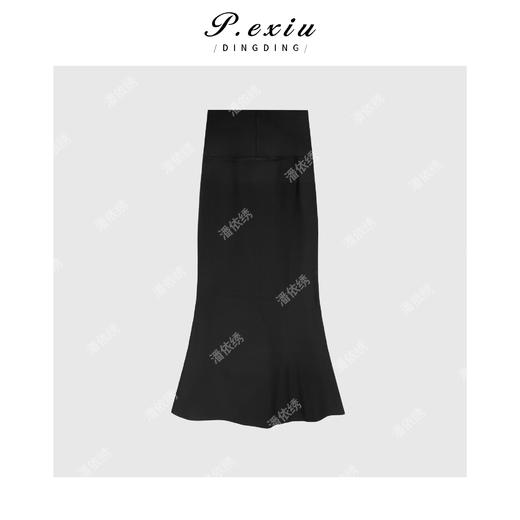 03-5潘依绣丁丁宠粉法式优雅底抓毛鱼尾半身裙Q6847 商品图0