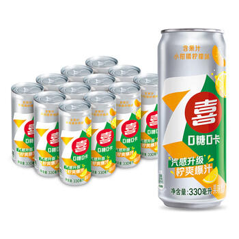 百事可乐七喜7UP 无糖 小柑橘柠檬味 碳酸饮料汽水 330ml*12 （随机包装） /水饮冲调 /饮料 /碳酸饮料 商品图6
