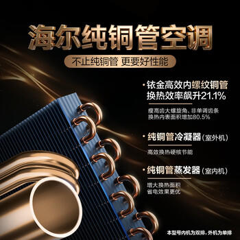 海尔空调 净省电 大1.5匹挂机 新一级能效变频挂式卧室家用 双排纯铜管蒸发器 国家补贴KFR-35GW/E1-1 /家用电器 /大 家 电 /空调 商品图4