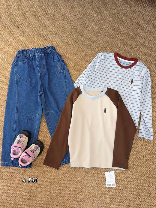 一店k （不费力穿搭系列！）3件/组！超省心啊！直接搭好的三件套！插肩袖T恤+条纹长袖+长裤 商品图14