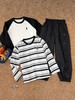 一店k （不费力穿搭系列！）3件/组！超省心啊！直接搭好的三件套！插肩袖T恤+条纹长袖+长裤 商品缩略图12