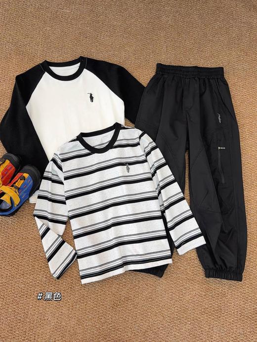 一店k （不费力穿搭系列！）3件/组！超省心啊！直接搭好的三件套！插肩袖T恤+条纹长袖+长裤 商品图12