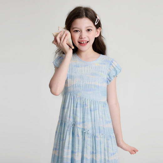 笛莎Deesha 2026年夏季新款中童女童F时尚出街连衣裙连衣裙 商品图1