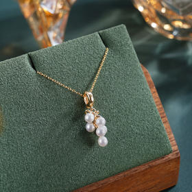 子佩集【萄你开心】银S925珍珠惜王妃套链【MLTL032】3mm珠镀金葡萄2601